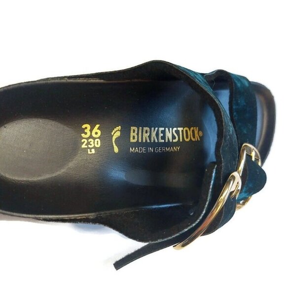 Birkenstock Arizona Big Buckle Rivet Logo Womens Size 5 Sandals Green EU 36 - Picture 2 of 10